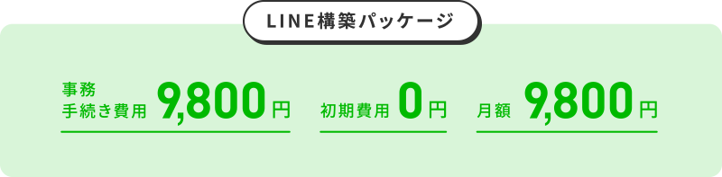Lプラスアール スタンダード：事務手続き費用9,800円、初期費用0円、月額9,800円